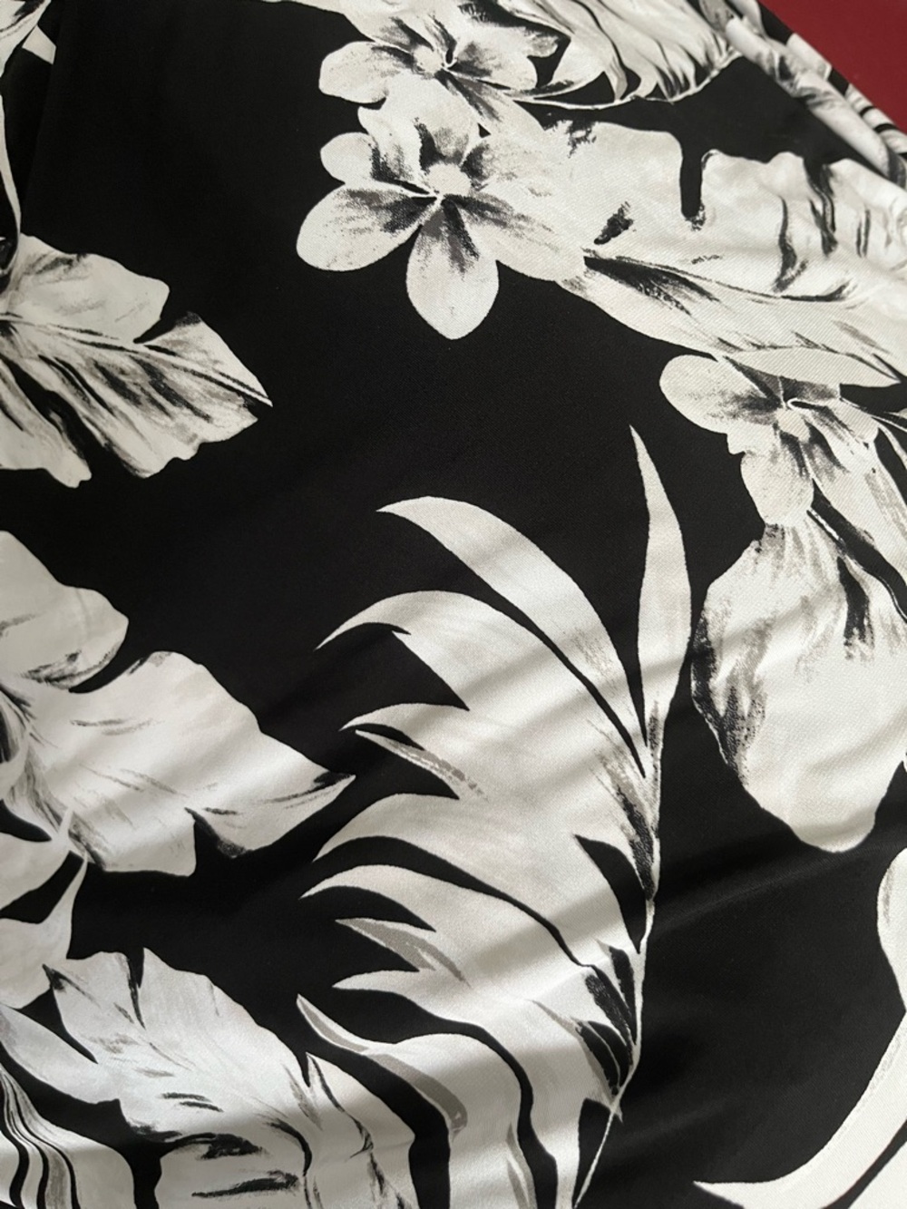 Lane Bryant Black and White Tropical Print A-Line Skirt - Picture 16 of 16